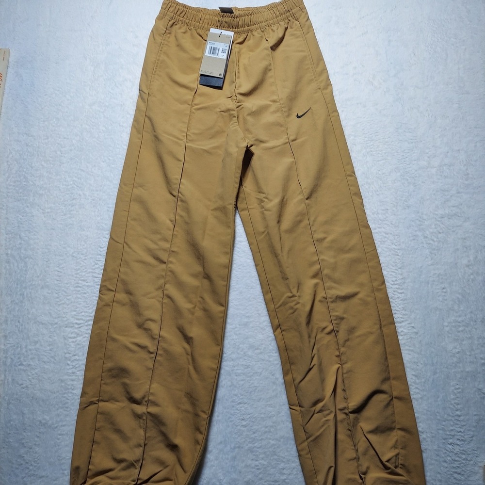 Nike Sportswear Woven Pants Womens XS Tan New High Rise Bungee Hem FQ3588-224